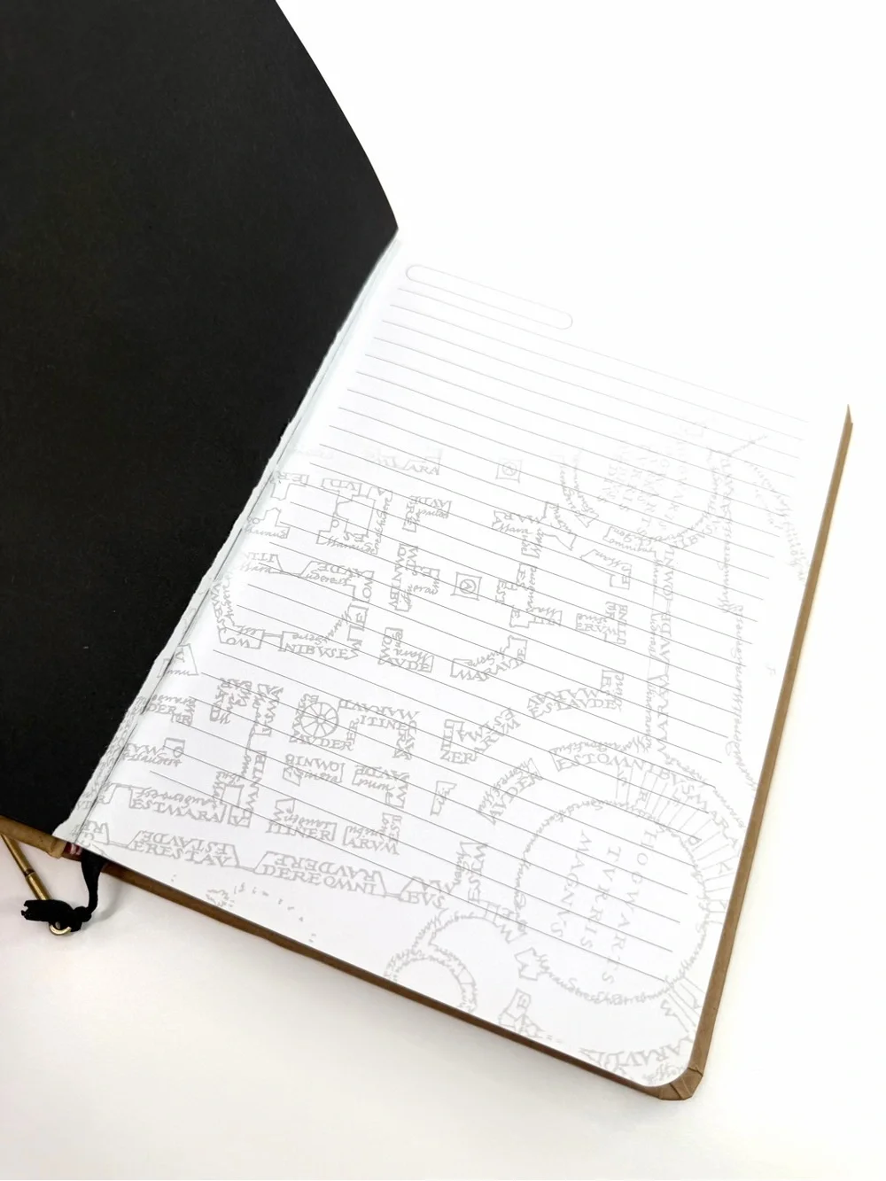 Harry Potter Marauders Map Lined Notebook Wand Charm Journal